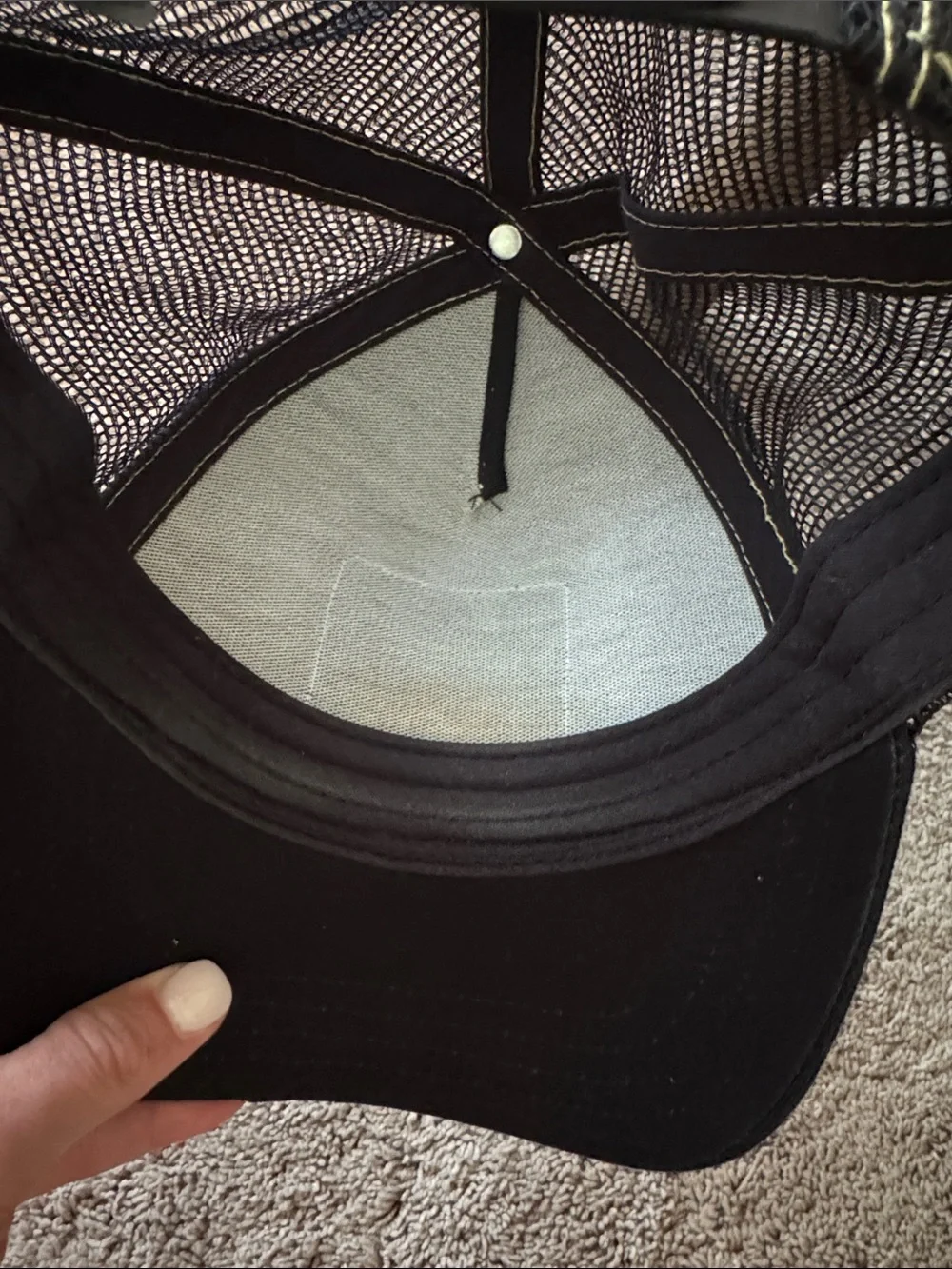 Goorin Bros Adult Black Trucker Hat with Yellow Queen Bee Patch